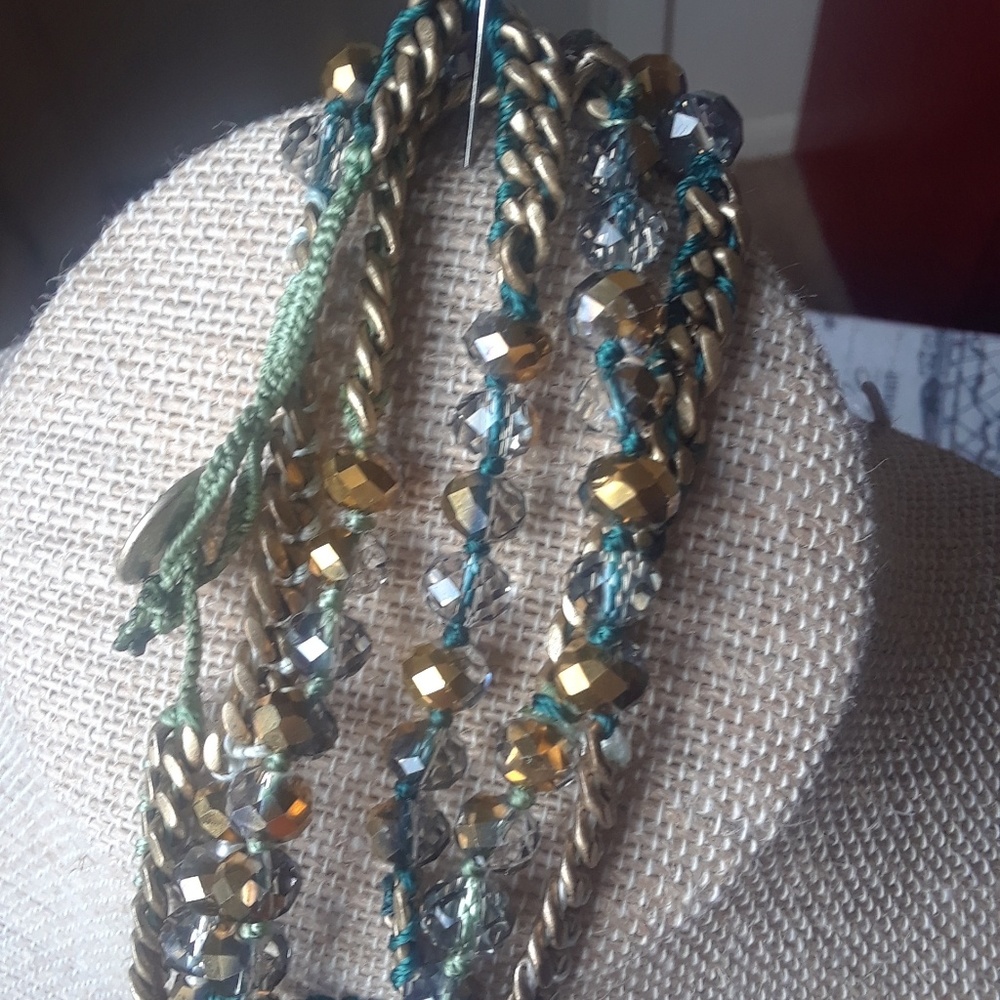 Green multi color bracelet